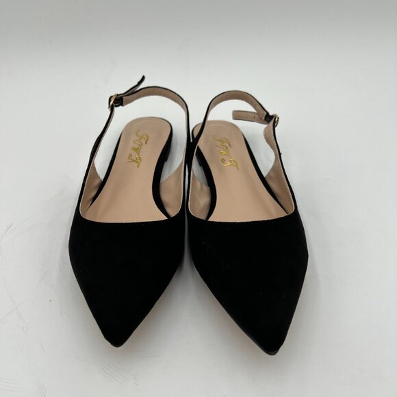Black Suede pointy toe flats - Picture 4 of 7